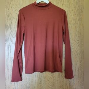 No Boundaries rust orange ribbed long sleeve mock turtleneck XL (15-17)